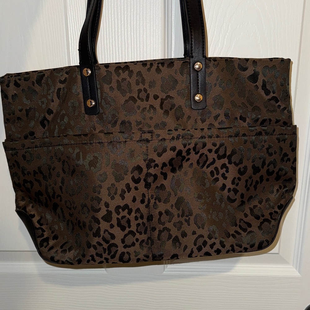Calvin Klein Brown Leopard Print Tote - Picture 3 of 3